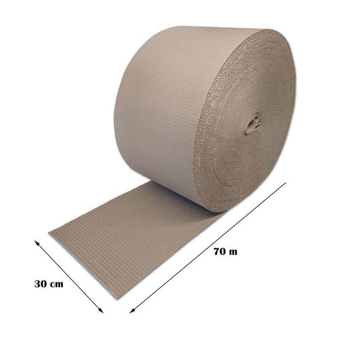 Rollenwellpappe 30 cm x 70 m C-Welle 1 wellig Wellpappe auf Rolle