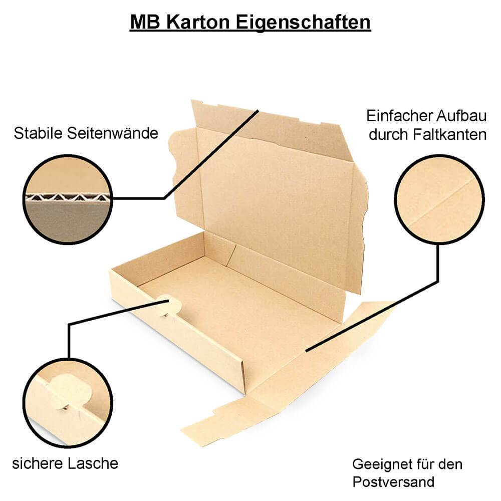 Maxibriefkarton 240x160x45 mm DIN A5 braun - MB 3 79-2