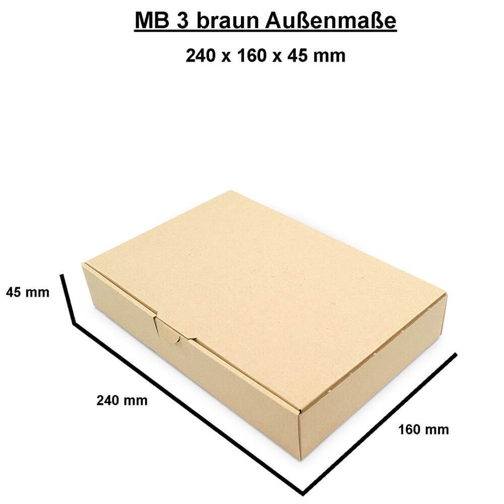 Maxibriefkarton 240x160x45 mm DIN A5 braun - MB 3 79-3