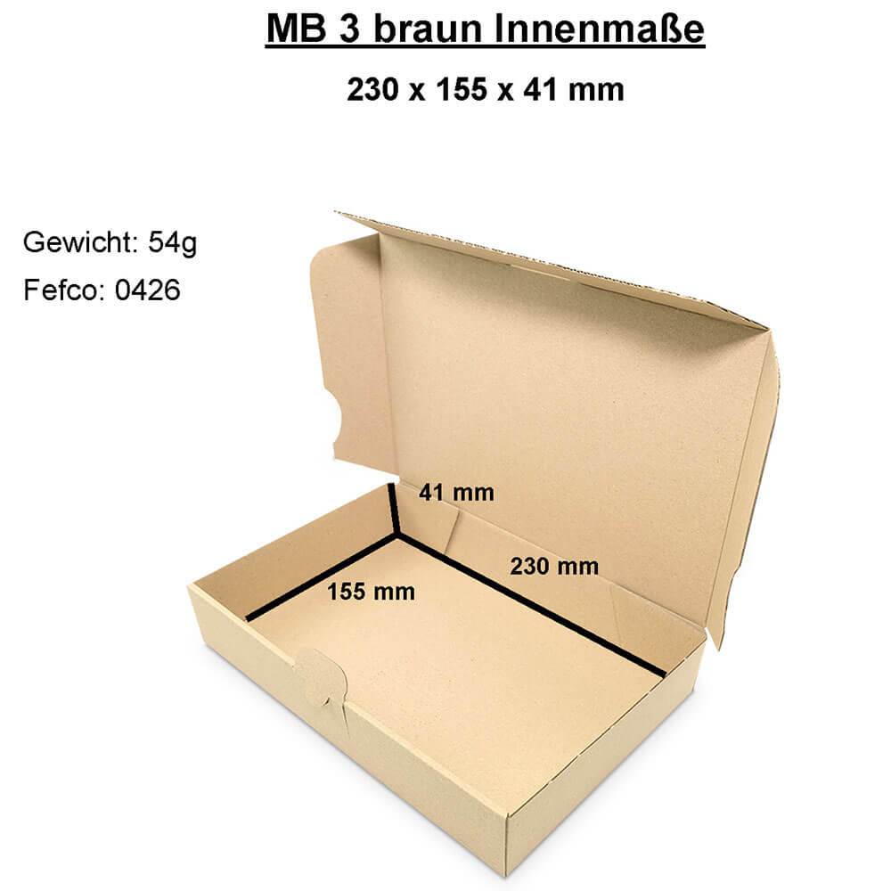 Maxibriefkarton 240x160x45 mm DIN A5 braun - MB 3 79-4