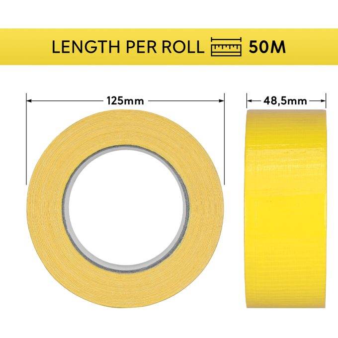 Gewebeband 48,5 mm x 50 m Panzertape gelb
