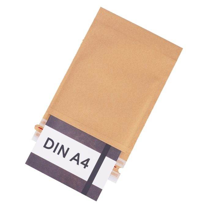 Versandbeutel Kraftpapier 250x320x50 mm DIN A4 120 g/m² mit Bodenfalte + wiederverschließbar