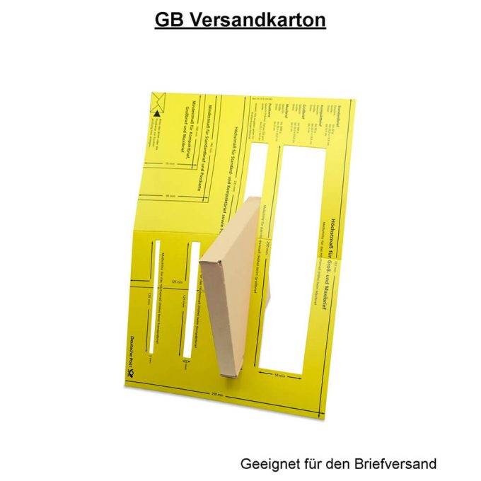 Großbriefkarton 165x125x20 mm DIN A6 braun - GB 0