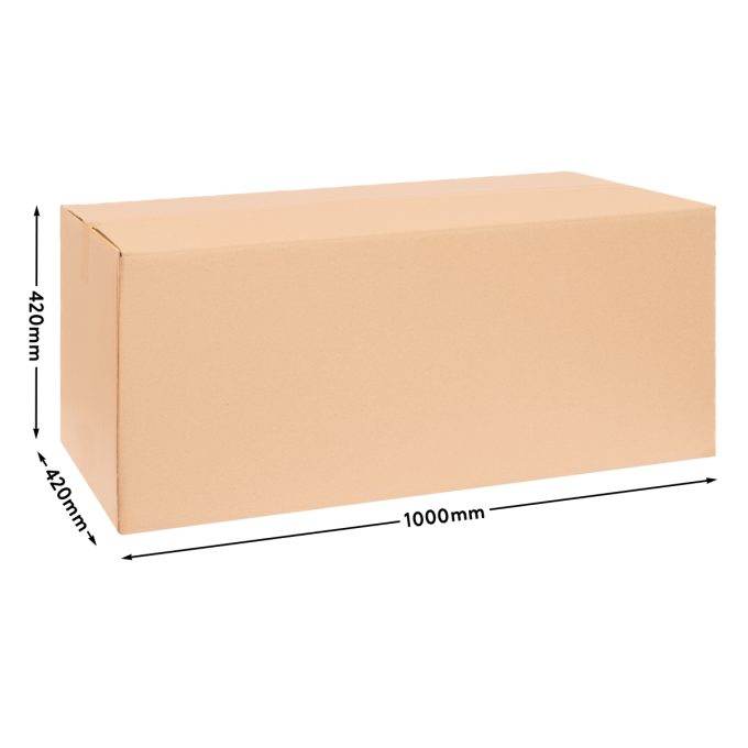 Faltkarton 1000x420x420 mm (AM) 2 wellig BC-Welle braun - KK 144